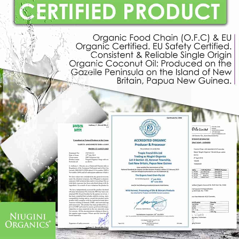 Niugini Organics Coconut Soap Certified Product